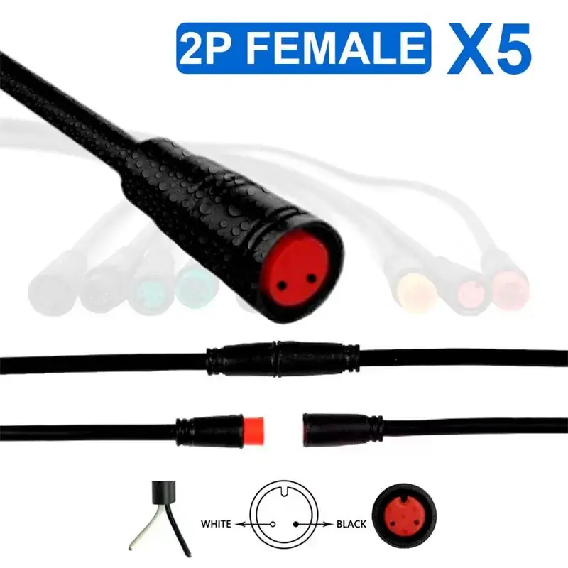 Conectori impermeabili 8 mm 2 pini mama pachet de 5 unități Transport gratuit