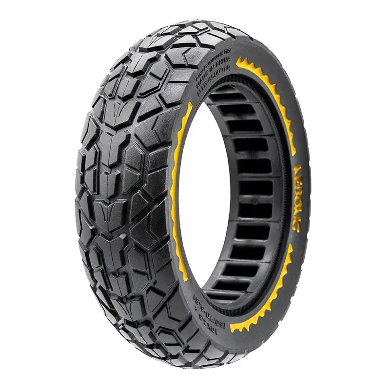Roată solidă ultrauşoară de teren 10×2,5/B44 – galbenă [Nedong] Disponibil imediat