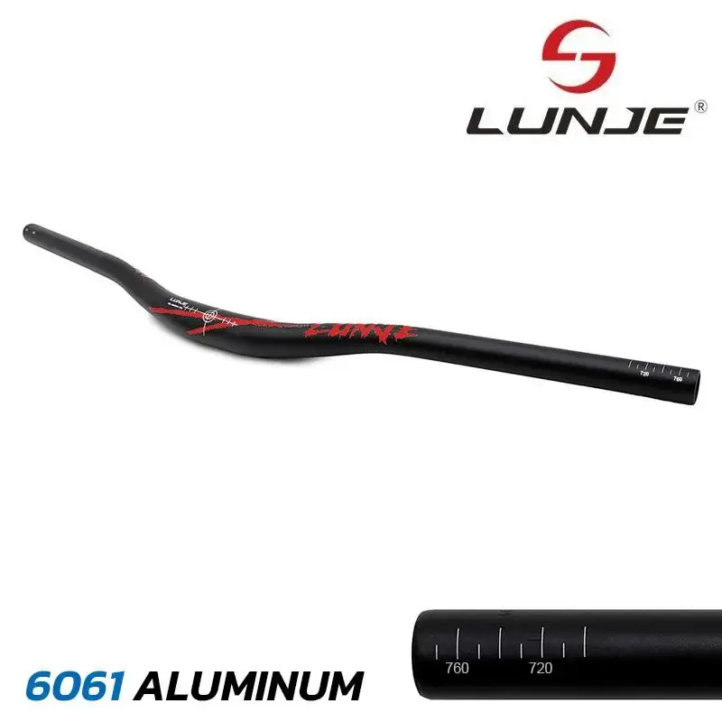 Livrare rapidă Ghidon de 780 mm cu ridicare de 25 mm negru-roșu