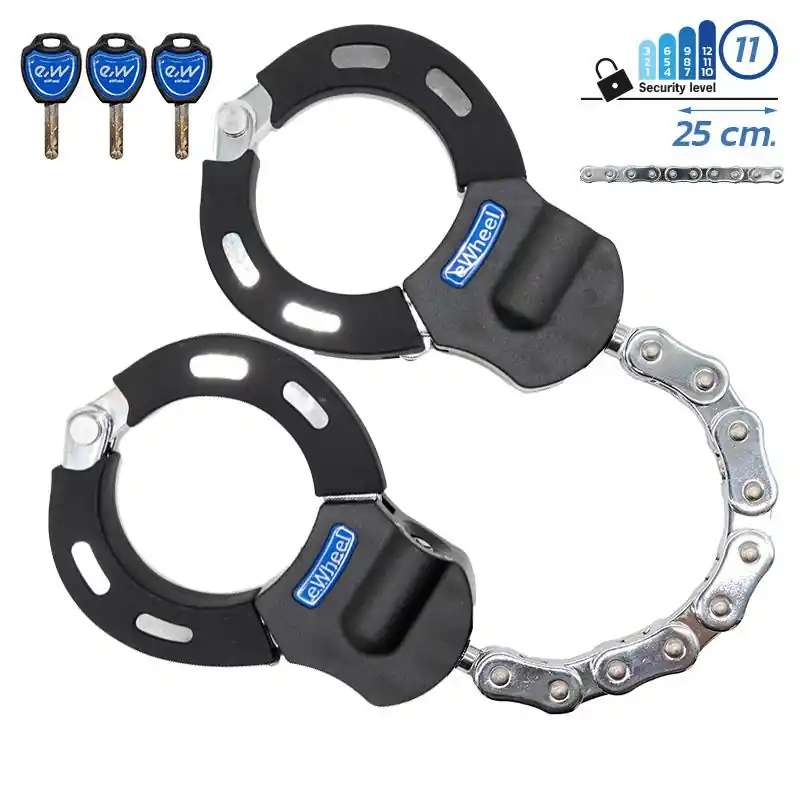 Sistem anti-furt pentru bicicleta, trotineta sau scuter, 25 cm, EWLK31, negru | Motorevolution Retur ușor