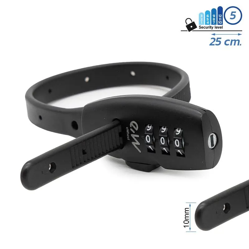 Super ofertă EWLK027 Lacat antifurt cu flansa neagră bicicelta, trotineta , scuter