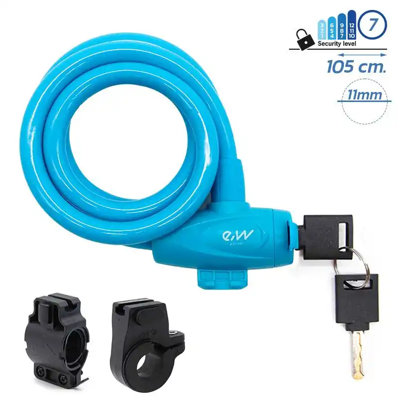 Ieftin Lanț anti – furt, scuter / bicicletă / trotinetă electrică, 105 cm, EWLK002, albastru | Motorevolution