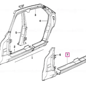 Cel mai vândut Pragul lateral dreapta - BMW