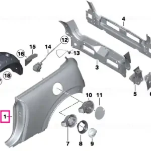 Reducere extra Panou lateral spate stânga - BMW - Mini