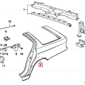 Reducere Panou lateral spate stânga - BMW