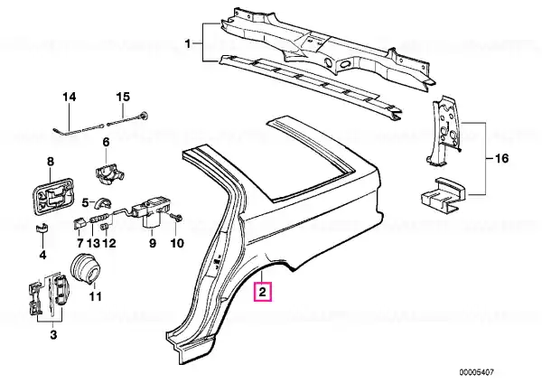 Reducere Panou lateral spate stânga - BMW