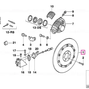 Disc frână spate negru ABS - BMW Motorrad Ofertă de sezon