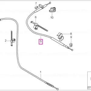 Cablu accelerator, L=1037MM - BMW Motorrad Popular
