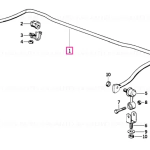 Stabilizator față D=23,5MM - BMW Disponibil imediat