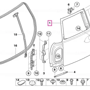 Ușă deschidere dreapta - BMW - Mini Plată securizată