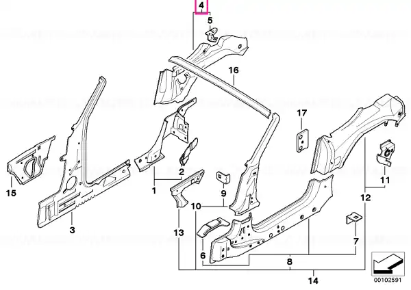 Reducere Panou lateral interior dreapta - BMW