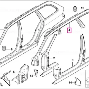 Cadru acoperiș stânga - BMW Cel mai vândut