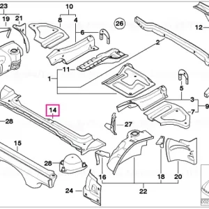 Traversa panou podea, frontal - BMW Reducere