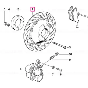 Retur gratuit Rotor frana negru drept - BMW Motorrad