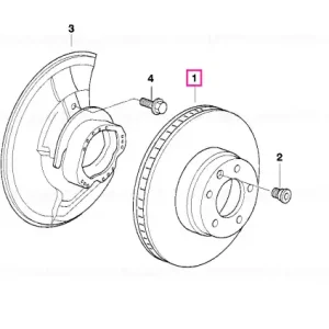 Disc frana ventilat 348X32 - BMW Calitate înaltă