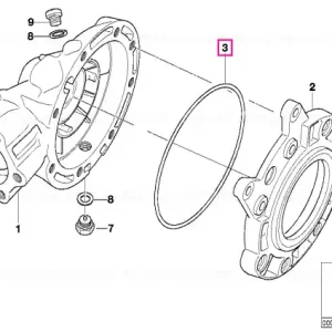 Inel O-ring 126X2,5 - BMW Motorrad Transport gratuit