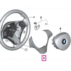 Comandă acum Capac volan argintiu - BMW