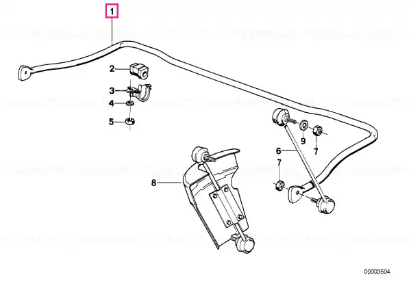 Reduceri Stabilizator față D=23MM - BMW