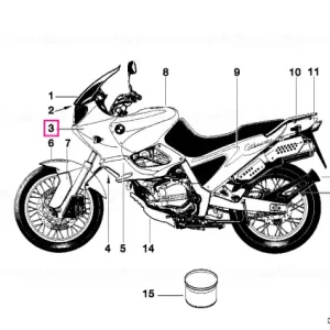 Panou trim parte sup BLAU-METALLIC - BMW Motorrad Reducere specială