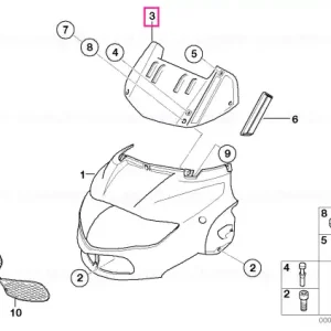 Doar azi Capac reglaj parbriz, SCHWARZ - BMW Motorrad