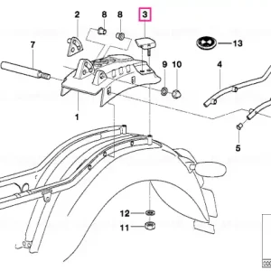 Distanțier cauciuc stânga - BMW Motorrad Lichidare de stoc