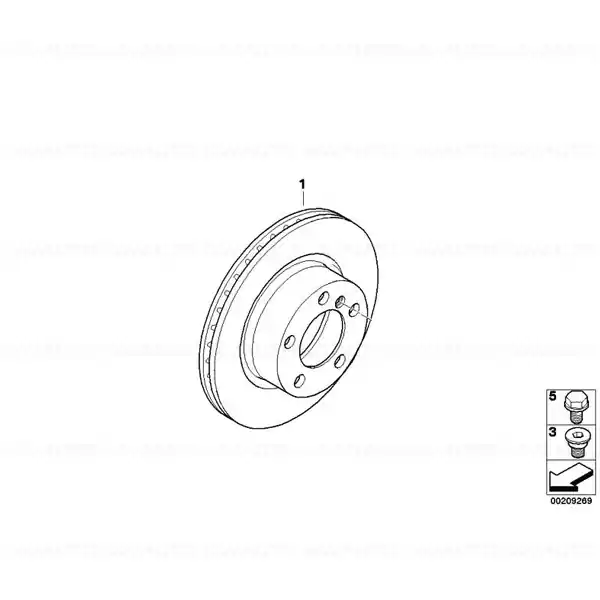 Disc frana ventilat usoara 338X26 - BMW Disponibil imediat
