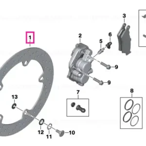 Rotor frână față D=305/4,5MM - BMW Motorrad Calitate înaltă