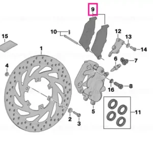 Set plăcuțe frână față - BMW Motorrad Retur gratuit