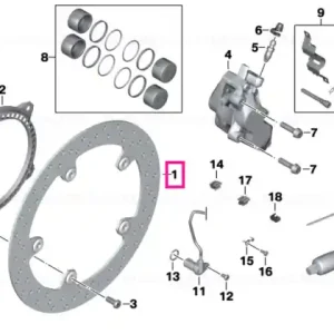 Rotor frână decalat față D=305-4,5MM - BMW Motorrad Preț mic