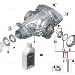 Retur gratuit Flanșă antrenare stânga LK=102MM/M12 - BMW