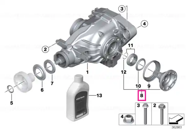 Retur gratuit Flanșă antrenare stânga LK=102MM/M12 - BMW
