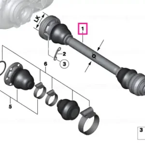 Arbore ieșire schimb stânga LK=86MM/D=31MM - BMW Super ofertă