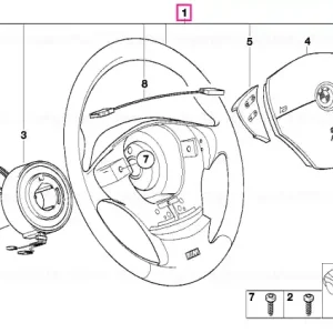 Volan M Sport piele airbag D=385MM - BMW Bestseller