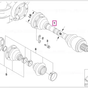 Ax ieșire schimb LK=86MM/D=25MM - BMW Doar azi