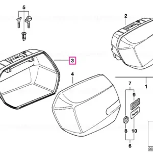 Partea inferioara dreapta fara caseta - BMW Motorrad Retur gratuit