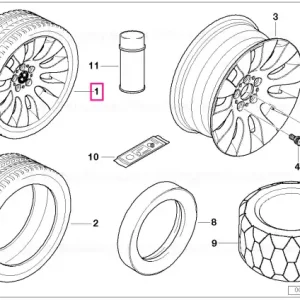 Roată completă de iarnă - Ellipsoid Spoke 91 cu anvelopa Michelin Pilot Alpin PAX* (BMW) - 245-710R490AC 117T - BMW Seria 7 E67 Reducere extra