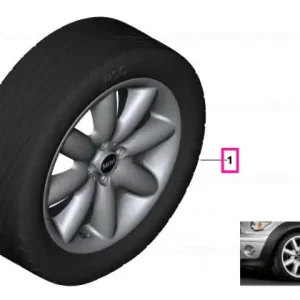 Set roți complete de vară - S Spoke R85 cu anvelopa Dunlop SP Sport 01 ROF - 205/45R17 84V - Mini R55/R56/R57/R58/R59 Transport gratuit