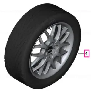 Set roți complete de vară - Cross Spoke R90 cu anvelopa Goodyear Excellence ROF - 195/55R16 87H - Mini R55/R56/R57/R58/R59 Popular