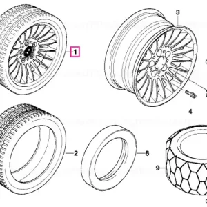 Roată iarnă completă RDC 245/60R16 108H - BMW Expediere rapidă