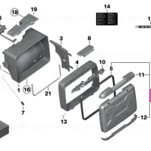 Plată securizată Capac carcasă/top-case - BMW Motorrad