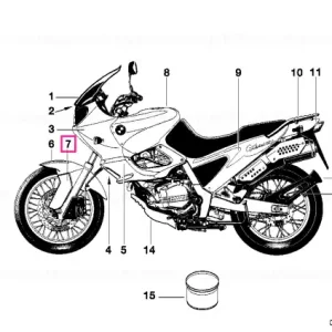 Noutate Capac glisor furculită dreapta SILBER - BMW Motorrad