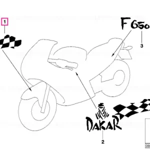 Preț mic Autocolant aripa noroi roată față F650GS F650GS DAKAR RE - BMW Motorrad