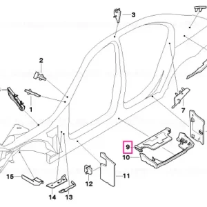 Retur ușor Piesă modelată stâlp B interior - BMW