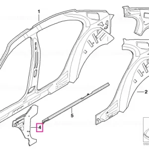 Reducere Montant A interior dreapta - BMW