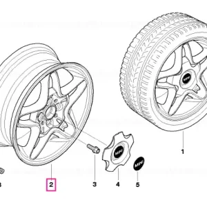 Jantă ușoară albă 61/2JX16 ET:48 61/2JX16  ET:48 - BMW - Mini Mai ieftin