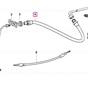 Retur ușor Furtun frână L=362MM - BMW Motorrad