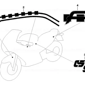 Nu rata Autocolant apărătoare roată față SCHWARZ/SILBER - BMW Motorrad