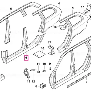 Stâlp B cu panou lateral stânga - BMW Cel mai bun preț