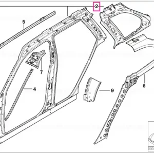 Transport gratuit Cadru lateral spate dreapta - BMW