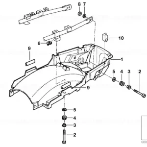 Partea de coadă inferioară - BMW Motorrad Reducere